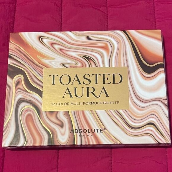ABSOLUTE NEW YORK TOASTED AURA EYESHADOW & BLUSH 12 COLOR MULTI FORMULA PALETTE - Picture 1 of 8